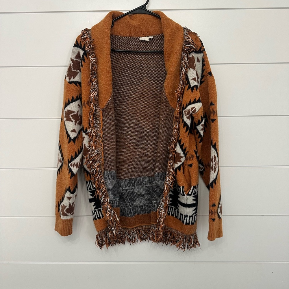 Women's Brown Patterned Sweater